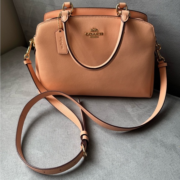 Coach Peach Leather Purse - Picture 1 of 16